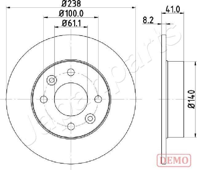 Japanparts DI-0700C - Əyləc Diski furqanavto.az