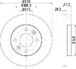 Japanparts DI-0708 - Əyləc Diski furqanavto.az