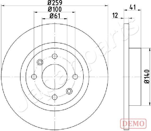 Japanparts DI-0719C - Əyləc Diski furqanavto.az