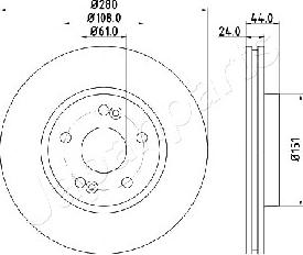 Japanparts DI-0710 - Əyləc Diski furqanavto.az