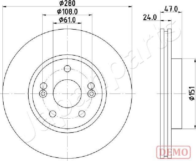 Japanparts DI-0711C - Əyləc Diski furqanavto.az