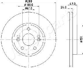 Japanparts DI-0711 - Əyləc Diski furqanavto.az