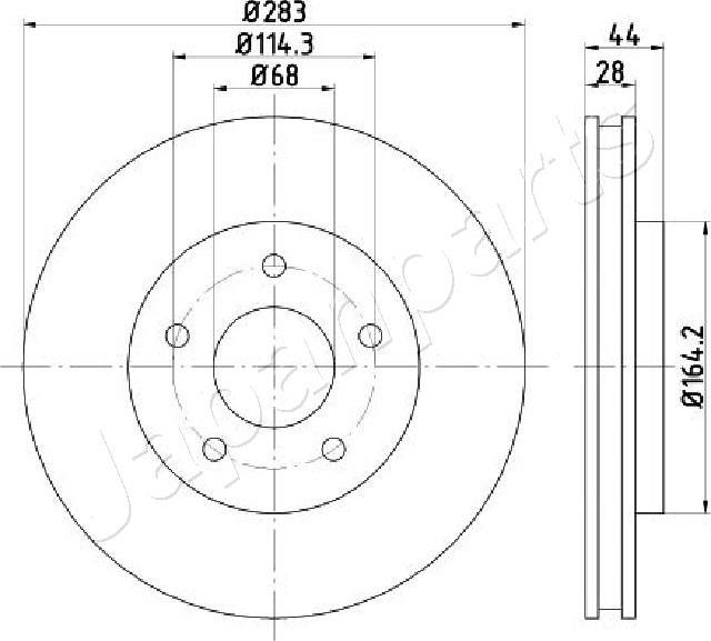 Japanparts DI-182C - Əyləc Diski furqanavto.az