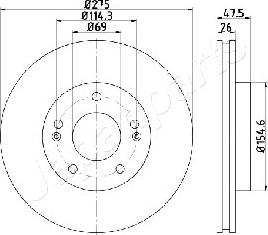 Japanparts DI-H33 - Əyləc Diski furqanavto.az