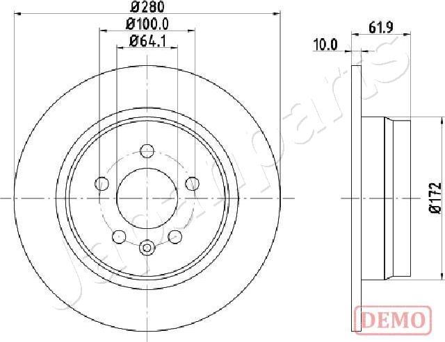 Japanparts DP-426C - Əyləc Diski furqanavto.az