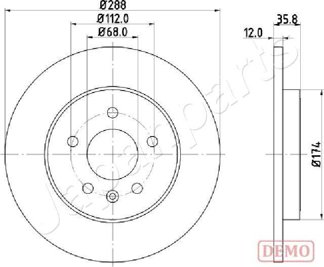 Japanparts DP-0908C - Əyləc Diski furqanavto.az