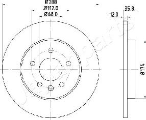 Japanparts DP-0908 - Əyləc Diski furqanavto.az