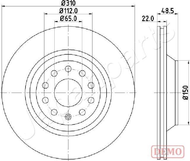 Japanparts DP-0903C - Əyləc Diski furqanavto.az