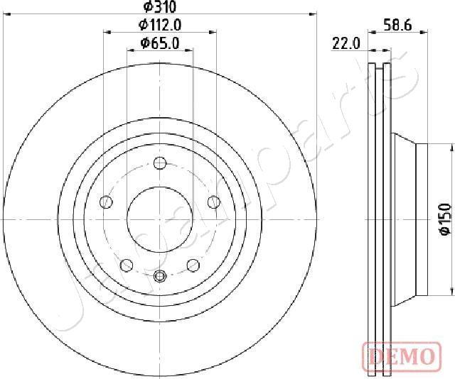 Japanparts DP-0919C - Əyləc Diski furqanavto.az