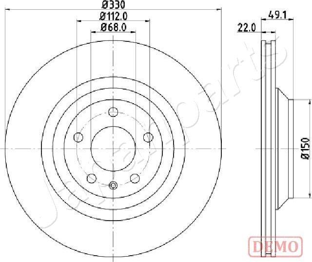 Japanparts DP-0916C - Əyləc Diski furqanavto.az