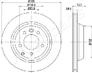 Japanparts DP-0918 - Əyləc Diski furqanavto.az