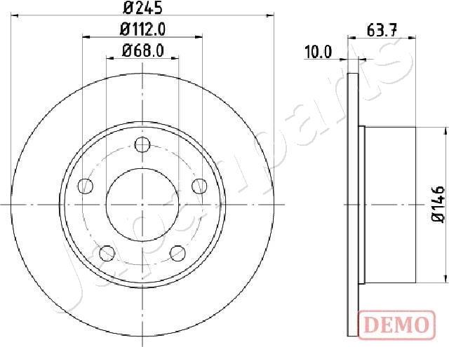 Japanparts DP-0912C - Əyləc Diski furqanavto.az