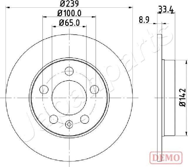 Japanparts DP-0933C - Əyləc Diski furqanavto.az