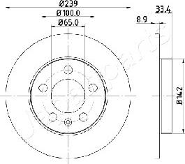 Japanparts DP-0933 - Əyləc Diski furqanavto.az