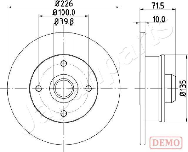 Japanparts DP-0922C - Əyləc Diski furqanavto.az