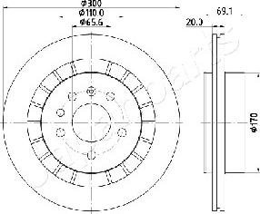 Japanparts DP-0409 - Əyləc Diski furqanavto.az