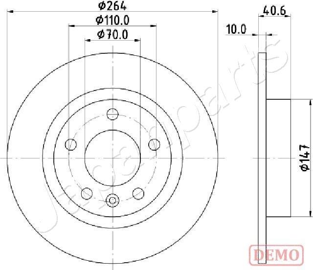 Japanparts DP-0400C - Əyləc Diski furqanavto.az