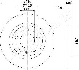 Japanparts DP-0400 - Əyləc Diski furqanavto.az