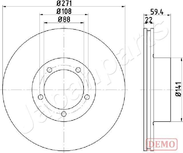 Japanparts DP-0401C - Əyləc Diski furqanavto.az