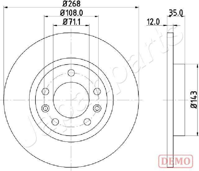 Japanparts DP-0408C - Əyləc Diski furqanavto.az