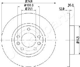 Japanparts DP-0408 - Əyləc Diski furqanavto.az