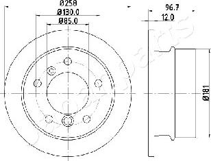 Japanparts DP-0518 - Əyləc Diski furqanavto.az