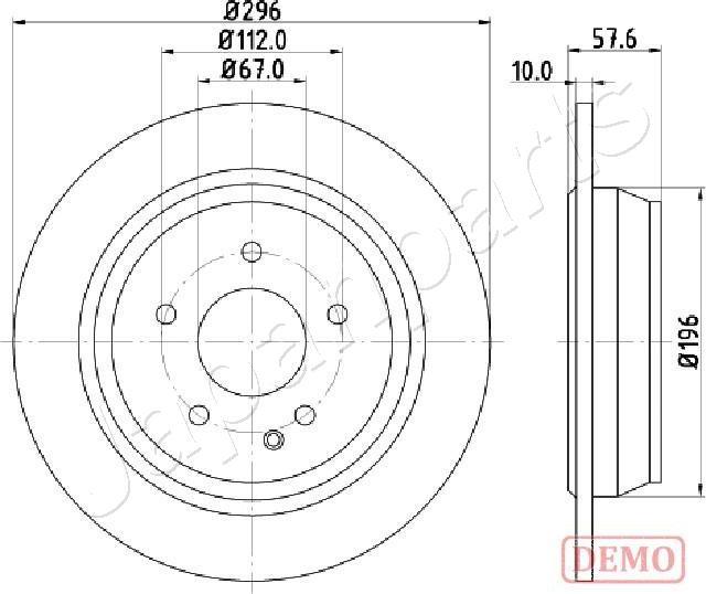 Japanparts DP-0532C - Əyləc Diski furqanavto.az