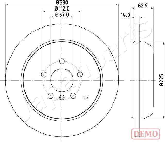 Japanparts DP-0524C - Əyləc Diski furqanavto.az