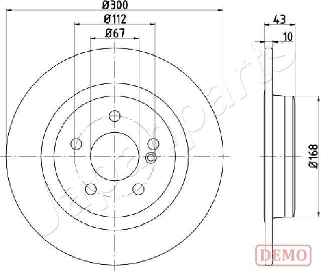 Japanparts DP-0525C - Əyləc Diski furqanavto.az