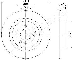 Japanparts DP-0525 - Əyləc Diski furqanavto.az