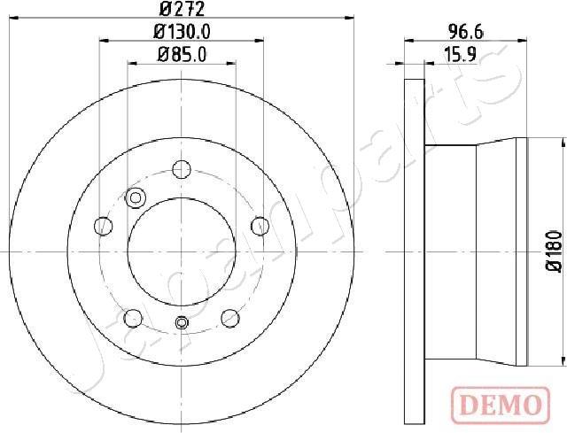 Japanparts DP-0526C - Əyləc Diski furqanavto.az