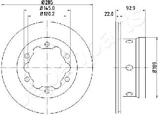 Japanparts DP-0528 - Əyləc Diski furqanavto.az