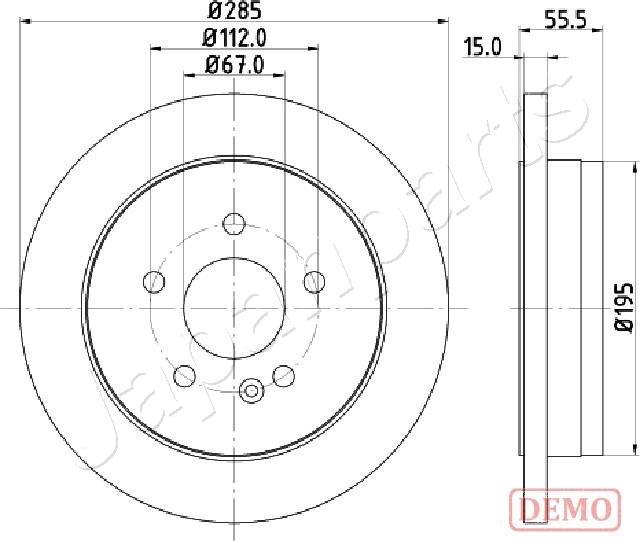 Japanparts DP-0522C - Əyləc Diski furqanavto.az