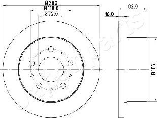 Japanparts DP-0609 - Əyləc Diski furqanavto.az