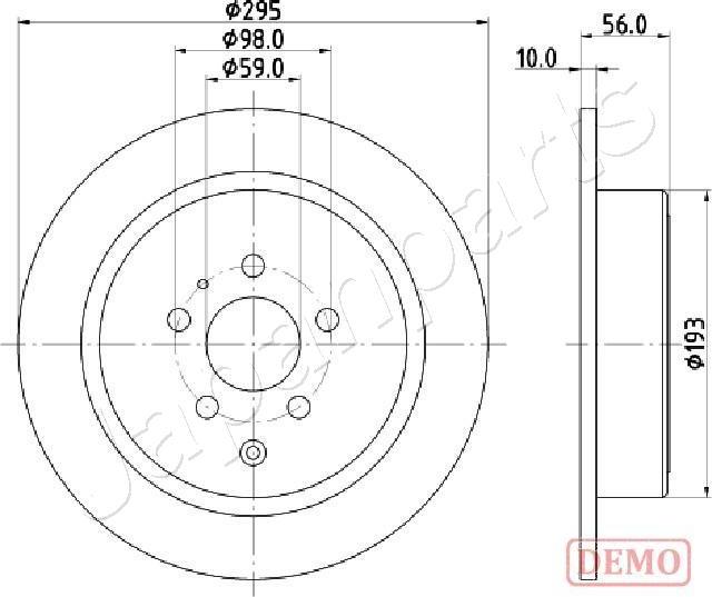 Japanparts DP-0608C - Əyləc Diski furqanavto.az