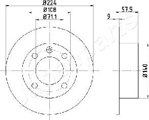 Japanparts DP-0614 - Əyləc Diski furqanavto.az