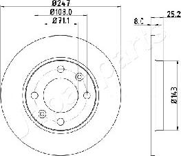 Japanparts DP-0615 - Əyləc Diski furqanavto.az