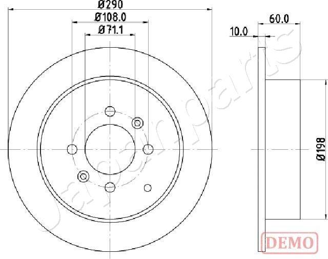 Japanparts DP-0616C - Əyləc Diski furqanavto.az