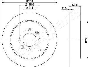 Japanparts DP-0616 - Əyləc Diski furqanavto.az