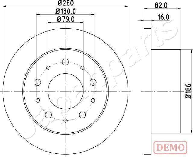 Japanparts DP-0611C - Əyləc Diski furqanavto.az