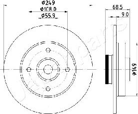 Japanparts DP-0618 - Əyləc Diski furqanavto.az