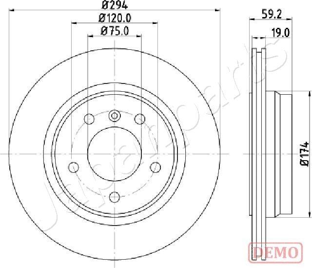 Japanparts DP-0109C - Əyləc Diski furqanavto.az