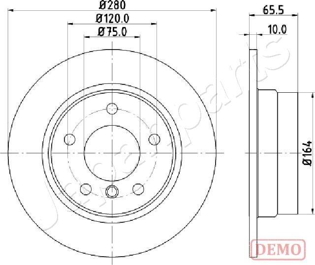 Japanparts DP-0100C - Əyləc Diski furqanavto.az