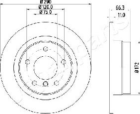 Japanparts DP-0103 - Əyləc Diski furqanavto.az