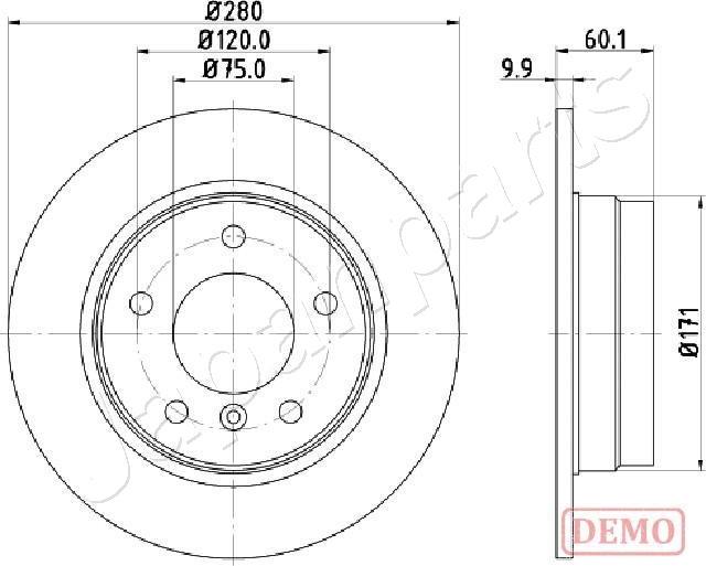 Japanparts DP-0107C - Əyləc Diski furqanavto.az