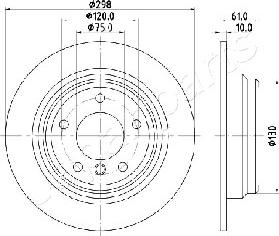 Japanparts DP-0119 - Əyləc Diski furqanavto.az