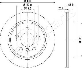 Japanparts DP-0116 - Əyləc Diski furqanavto.az