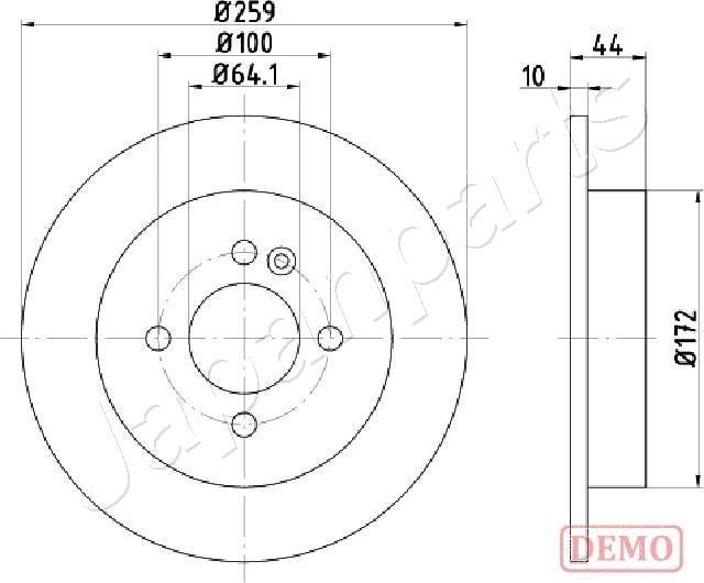 Japanparts DP-0134C - Əyləc Diski furqanavto.az