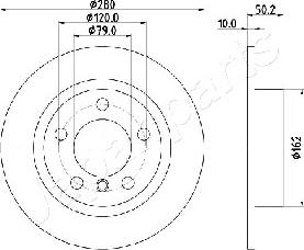 Japanparts DP-0134 - Əyləc Diski furqanavto.az