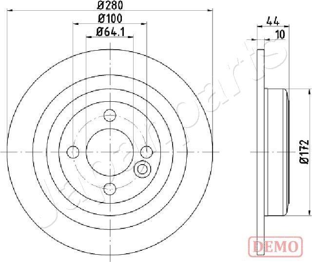 Japanparts DP-0135C - Əyləc Diski furqanavto.az